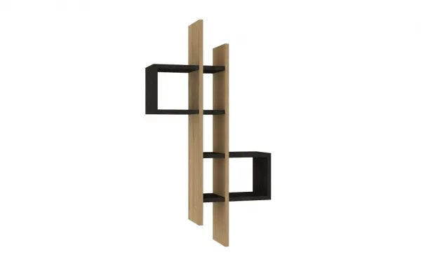 Nástenná polica Emse - Sapphire Oak, Anthracite