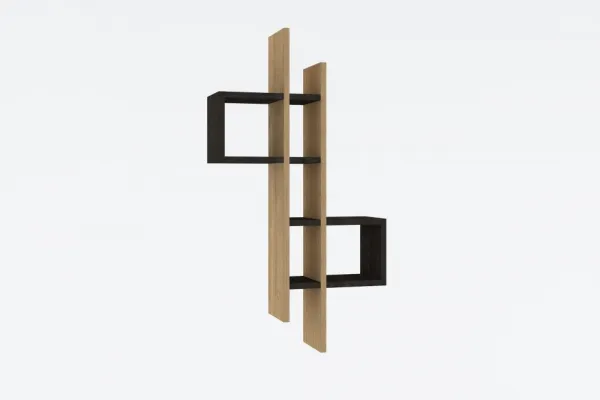 Nástenná polica Emse - Sapphire Oak, Anthracite
