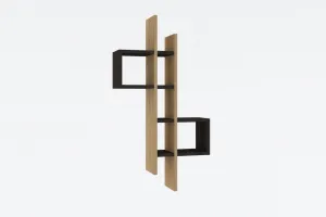 Nástenná polica Emse - Sapphire Oak, Anthracite