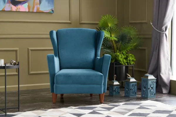 Kreslo ušiak Lola Berjer - Turquoise