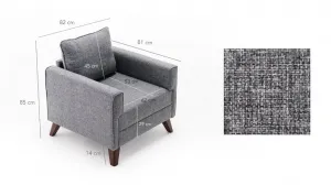 Kreslo / Jednomiestna pohovka Bella Armchair - Gey