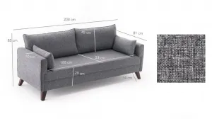 Trojmiestna pohovka Bella Sofa For 3 Pr - Grey