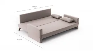 Trojmiestna rozkladacia pohovka Bella Sofa Bed - Cream