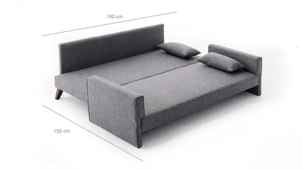 Trojmiestna rozkladacia pohovka Bella Sofa Bed - Grey