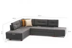 Rohová rozkladacia pohovka Manama Corner Sofa Bed Left - Anthracite