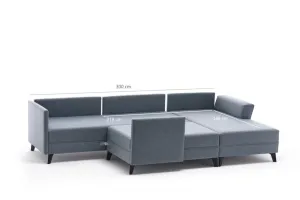 Rohová rozkladacia pohovka Eris - Anthracite