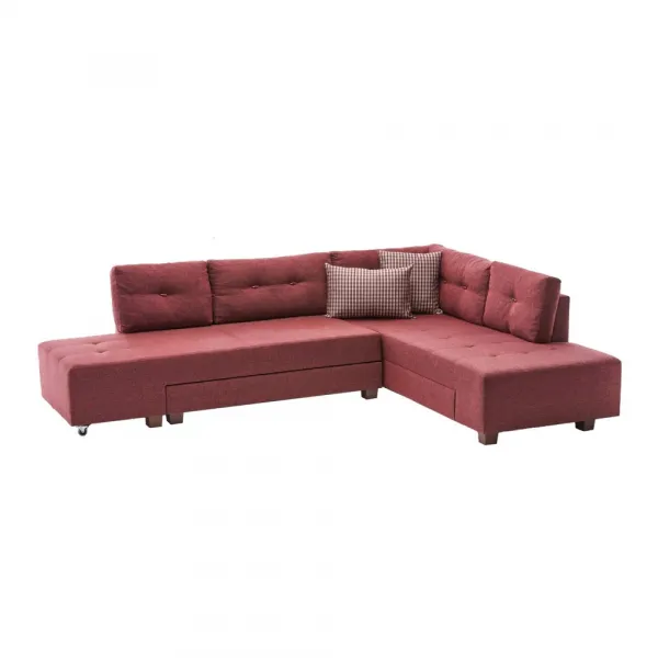 Rohová rozkladacia pohovka Manama Corner Sofa Bed Right - Claret Red