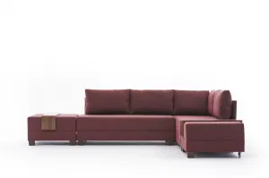 Rohová rozkladacia pohovka Fly Corner Sofa Bed Right - Claret Red