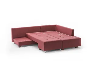 Rohová rozkladacia pohovka Manama Corner Sofa Bed Right - Claret Red