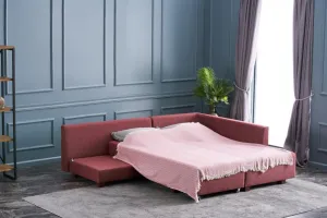 Rohová rozkladacia pohovka Manama Corner Sofa Bed Right - Claret Red