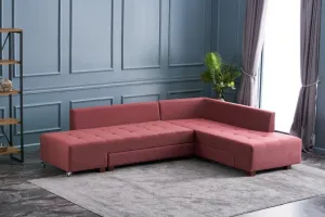 Rohová rozkladacia pohovka Manama Corner Sofa Bed Right - Claret Red