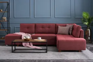 Rohová rozkladacia pohovka Manama Corner Sofa Bed Right - Claret Red