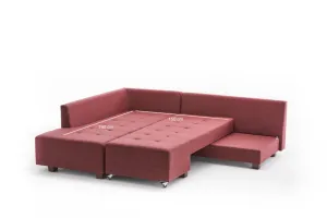 Rohová rozkladacia pohovka Manama Corner Sofa Bed Left - Claret Red
