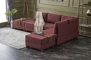 Rohová rozkladacia pohovka Fly Corner Sofa Bed Right - Claret Red