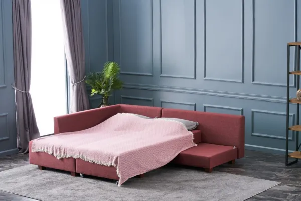 Rohová rozkladacia pohovka Manama Corner Sofa Bed Left - Claret Red