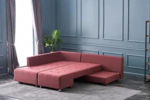 Rohová rozkladacia pohovka Manama Corner Sofa Bed Left - Claret Red