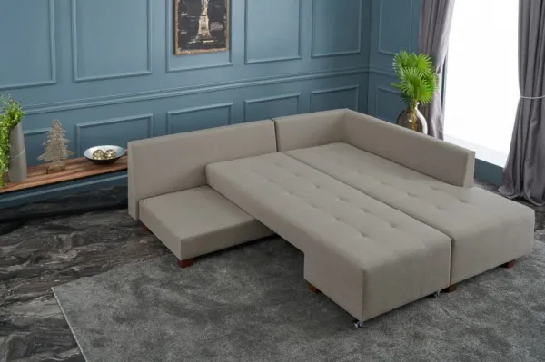 Rohová rozkladacia pohovka Manama Corner Sofa Bed Right - Cream