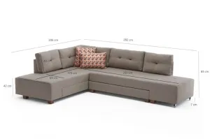 Rohová rozkladacia pohovka Manama Corner Sofa Bed Left - Cream