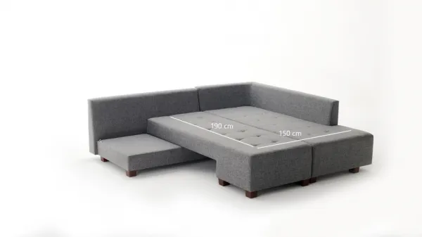 Rohová rozkladacia pohovka Manama Corner Sofa Bed Right - Grey