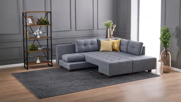 Rohová rozkladacia pohovka Manama Corner Sofa Bed Right - Grey
