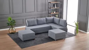 Rohová rozkladacia pohovka Fly Corner Sofa Bed Right- Grey
