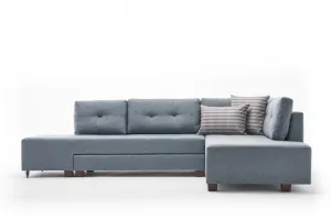Rohová rozkladacia pohovka Manama Corner Sofa Bed Right - Light Blue