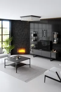 Konferenčný stolík Black Line - Anthracite, Black