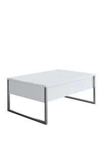 Konferenčný stolík Luxe - White, Silver