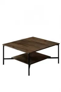Konferenčný stolík Black Line - Walnut, Black