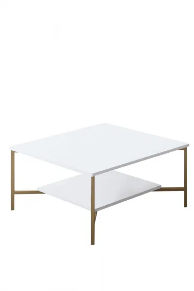 Konferenčný stolík Gold Line - White, Black