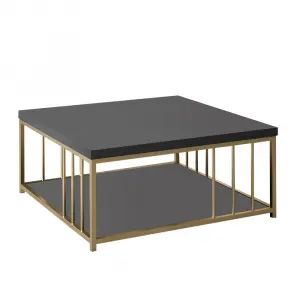 Konferenčný stolík Zenn - Anthracite, Gold