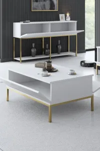 Konferenčný stolík Lord - White, Gold