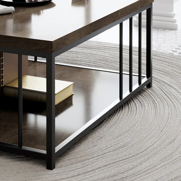 Konferenčný stolík Zenn - Walnut, Black