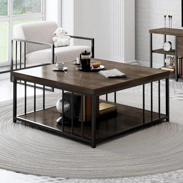 Konferenčný stolík Zenn - Walnut, Black