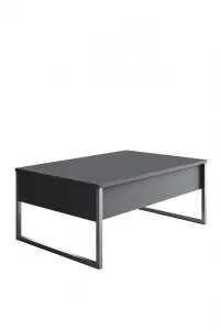 Konferenčný stolík Luxe - Anthracite, Silver