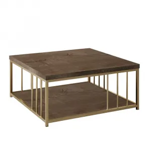 Konferenčný stolík Zenn - Walnut, Gold