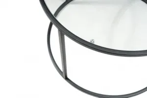 Berlín Čierny konferenčný stolík, 60 cm