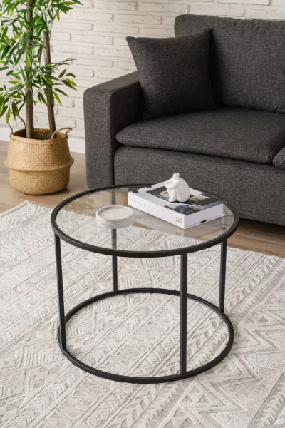 Berlín Čierny konferenčný stolík, 60 cm
