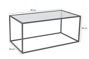 Konferenčný stolík Lizbon - Smoked Glass