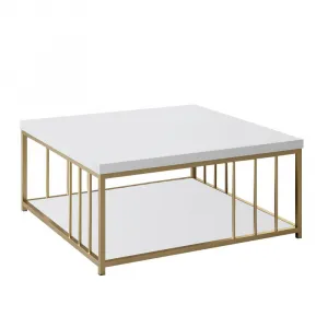Konferenčný stolík Zenn - White, Gold