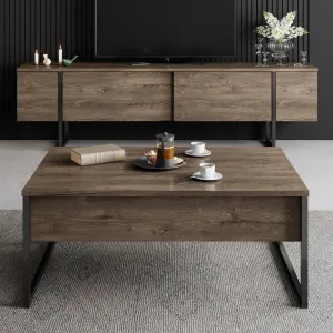 Konferenčný stolík Luxe Walnut and Black