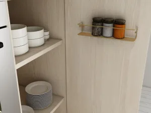 Nástenná polica Banyo Makyaj Rafı, Baharatlık - Gold