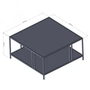 Konferenčný stolík Uranüs - Black Chipboard