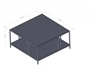 Konferenčný stolík Uranüs - Black Chipboard