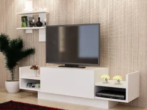 TV skrinka / Obývacia stena Bahar - White