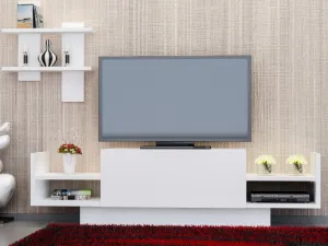TV skrinka / Obývacia stena Bahar - White