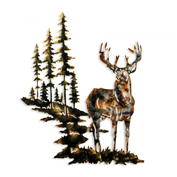 Dekoratívny kovový doplnok na stenu Deer 3