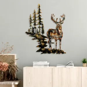 Dekoratívny kovový doplnok na stenu Deer 3