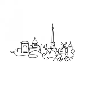 Dekoratívny kovový doplnok na stenu Paris