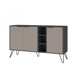 Konzolový stolík Clara Console - Anthracite, Light Mocha